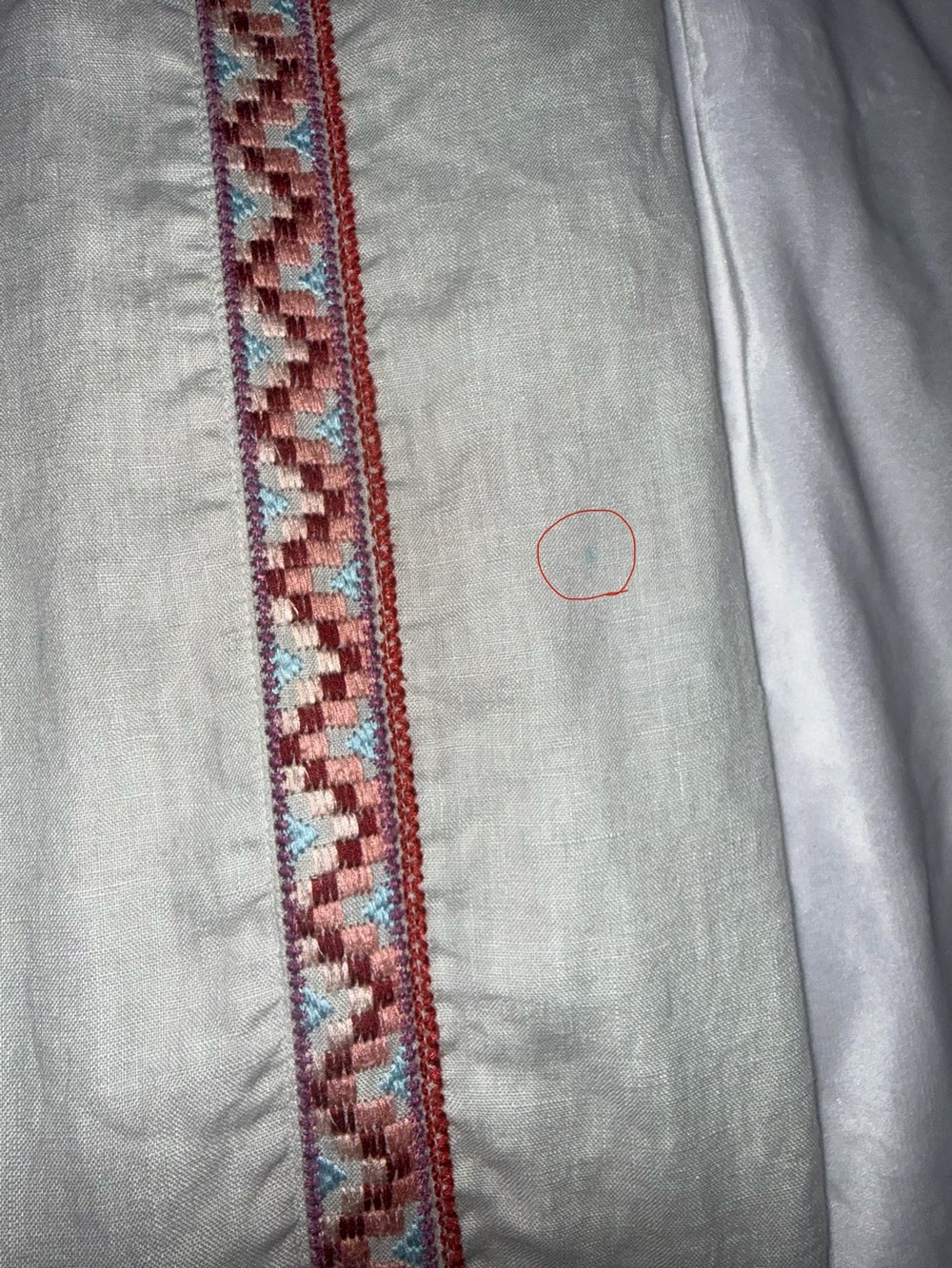 Johnny Was Ezra 100% Linen Embroidered Shift Tunic Dress Small Boho - Picture 6 of 7